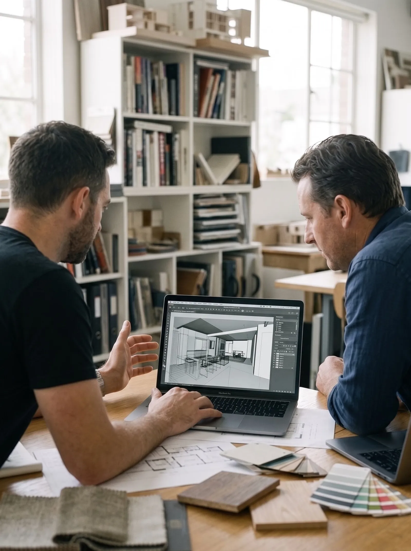 Designers working on a 3D project