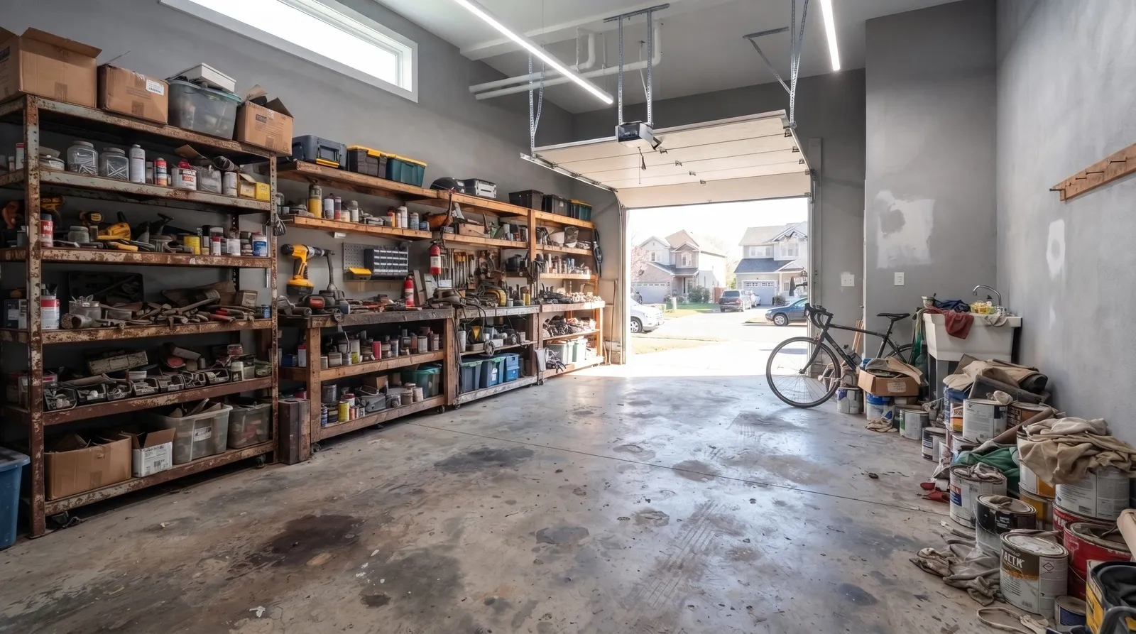 Garage before the project