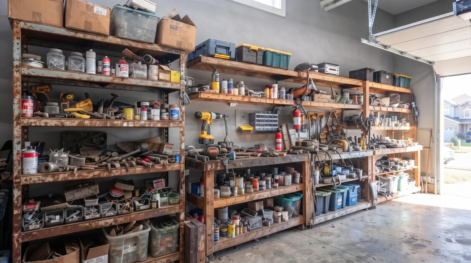 Garage before the project