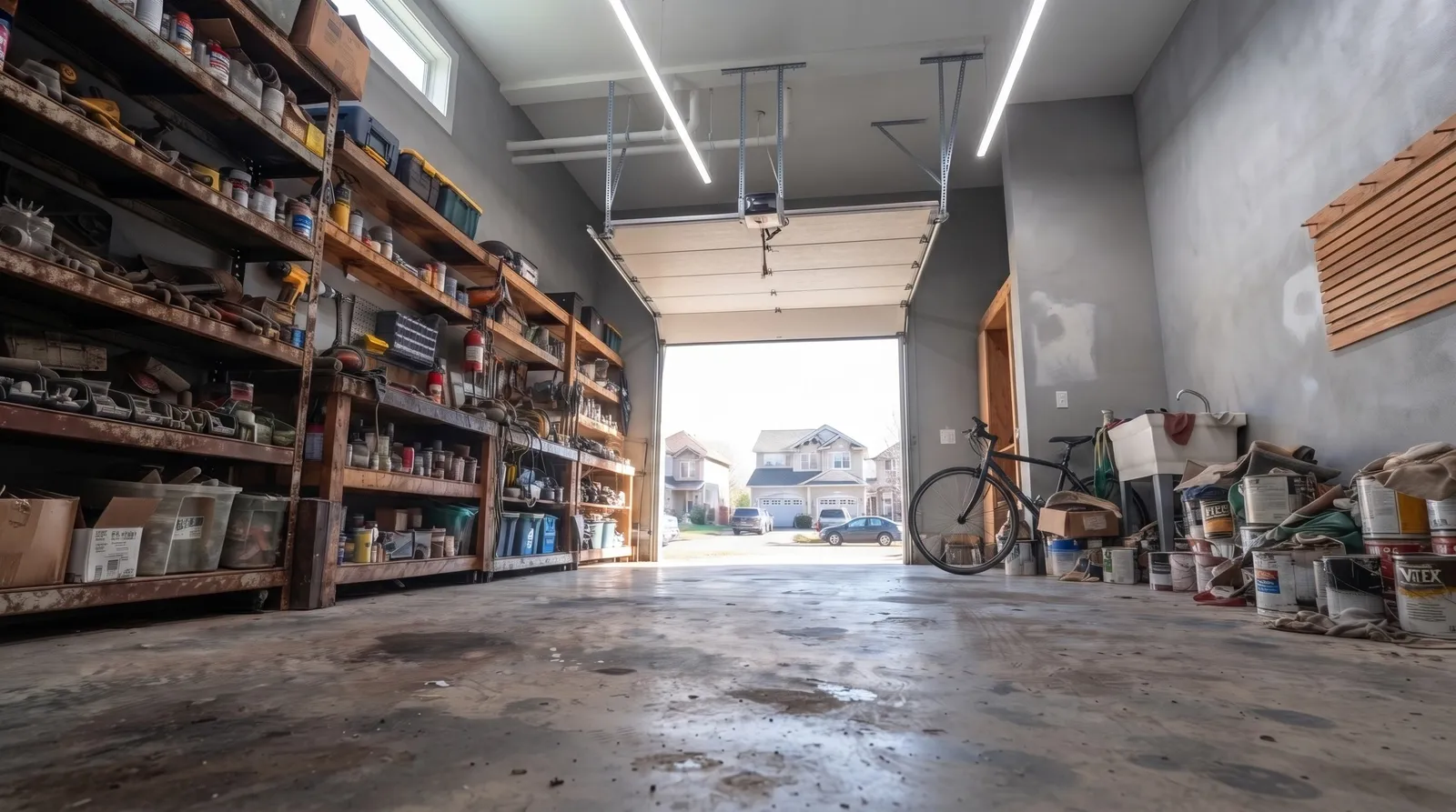 Garage before the project